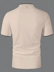 Manfinity Homme Maglietta polo a maniche corte semplice e , adatta all'uso casual quotidiano per uomo