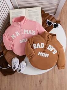 2 piezas Jerseys casuales y lindos para niñas bebés, rosa y marrón, para primavera y otoño