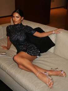 CUCCOO SZL Women Mary Jane Ankle Strap High Heel Shoes Platform Chunky Heels For Christmas And New Year Holiday Vibe Fall And Winter Valentine Gift Summer Shoes Valentines