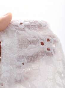 DAZY 休闲简约纯色纹理刺绣短袖T恤夏季 - 白色 - 查看 9