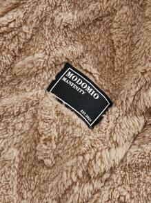 Manfinity VCAY 2pcs Men's Loose Raglan Hooded Fleece Sweatsuit, Warm & Cozy For Autumn/Winter - Khaki - View 5