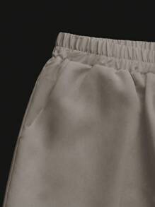 SHEIN Clasi 白色飘逸修身直筒九分裤