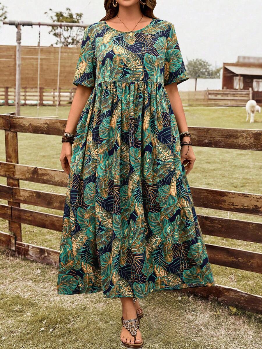 Breezy | Tropical Print Holiday Dress