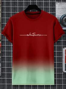 SHEIN Manfinity Hypemode Casual Tie-Dye T-Shirt For Men, Minimalist And Fashionable For Daily Wear - Multicolor - View 3