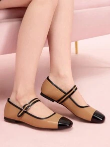CUCCOO DOLLMOD 女士休闲舒适圆头平底鞋，配色块设计，情人节款 - 彩色 - 查看 5
