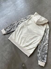 Manfinity EMRG Men's Landscape Print Zip-Up Hoodie Sweatshirt - Multicolor - View 2