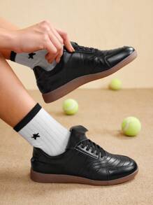 CUCCOO EASI Women's Casual Oxford Sole Sneakers For Outdoor Commute Tainers - Black - View 4