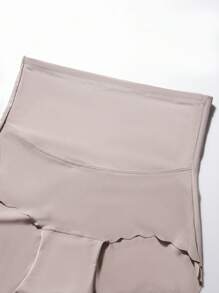 Bas de shapewear de mode minimaliste de couleur unie, décontracté et quotidien pour femmes - Marron - Voir 5
