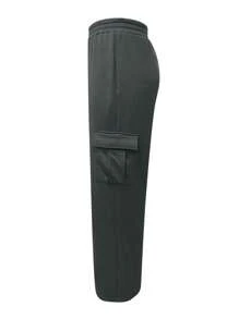 Men's Casual Versatile Solid Color Cargo Pants - Dark Grey - View 4