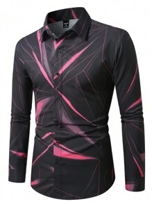 Manfinity LEGND Long Sleeve Casual Shirt, Minimalist Fashion For Everyday Wear