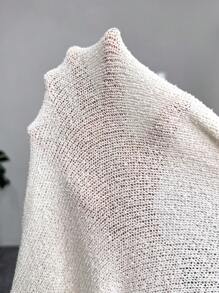 SHEIN Privé 女士加大码露肩杏色紧身长袖 T 恤，浪漫约会假日休闲 T 恤 - 黑色 - 查看 7