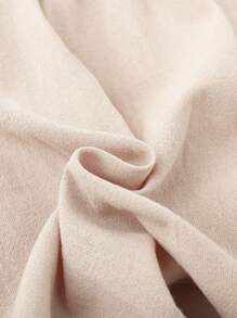 SHEIN Teen Girl Khaki Ruffle Hem Bowknot Solid Shorts - Apricot - View 6