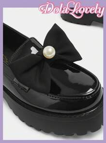 Dola Lovely Women's Brown Cute And Simple Lolita Platform Pumps - Black - View 5