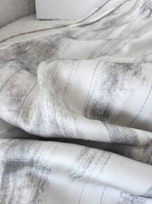 GlowEve Ink Painting Pattern Ice Silk Satin Wide Leg Loose Pants Fall Cloth For Women - Multicolor - View 3