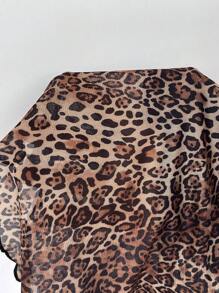 Flirla Top tubo asimétrico con estampado de leopardo sexy Y2K