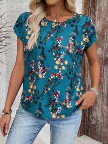 EMERY ROSE Women's Floral Print Casual Vacation Shirt