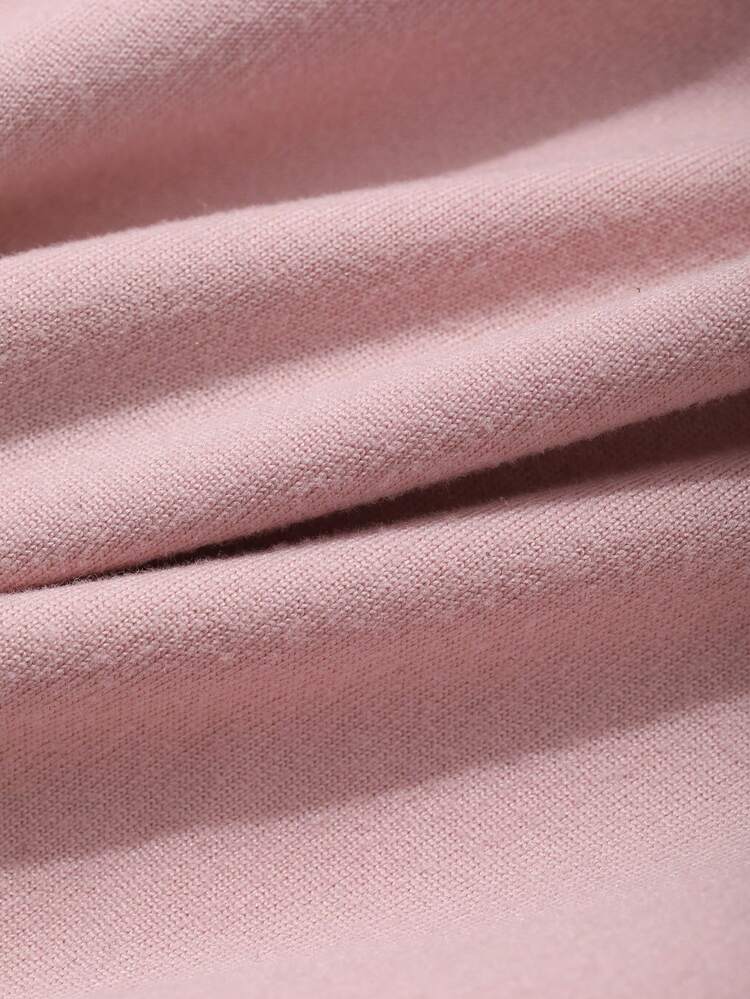 Women's Casual Solid Color Crew Neck Short Sleeve T-Shirt Summer,Ruffle