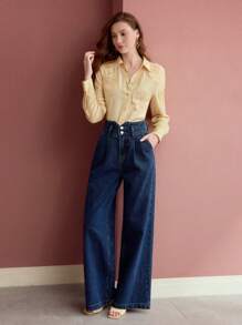 MOTF PREMIUM APPLIQUES BUTTON UP SHIRT