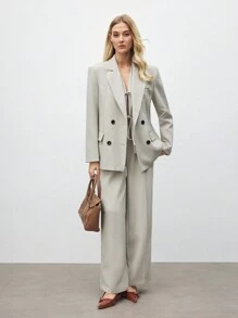 BizChic Blazer de color albaricoque de manga larga, atuendo de negocios, apropiado para fiestas de Año Nuevo, citas de San Valentín, y conjuntos de primavera y verano para mujeres