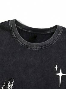 Manfinity EMRG Men's Casual Simple Fashion Daily Wear Top - Black - View 4