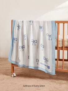 Cozy Pixies 1pc High Quality Soft & Breathable Infant Swaddle Blanket, Butterfly Print, Blue Color, Spring/Summer - Multicolor - View 1