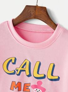 Bộ 2 món/Bộ áo dài tay cổ tròn và chân váy cho bé gái - Nhiều màu - Xem 6