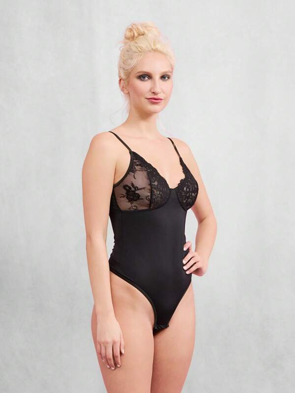 TryMe Plunge Cup Lace Shapewear Bodysuit Lingerie