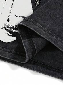 Manfinity EMRG Men's Casual Simple Fashion Daily Wear Top - Black - View 6