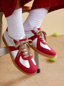 CUCCOO EASI 2024 Spring/Summer Women Casual Flat Sneakers Spring Shoes Tainers - Red - View 2