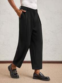 AKNOTIC Party Men's Loose Fit Metallic Snake Graphic Print Tapered Casual Trousers, Suitable For Daily Wear, Spring/Summer, Wedding, Vacation, Graduation Gift - Black - View 4