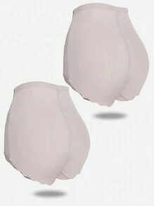 Bas de shapewear de mode minimaliste de couleur unie, décontracté et quotidien pour femmes - Marron - Voir 2