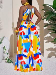 Slaydiva Đầm hở lưng hở lưng màu sắc gợi cảm cho kỳ nghỉ hè - Nhiều màu - Xem 3