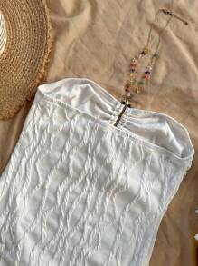 Soleia Women's White Vacation/Music Festival/Bohemian Bodysuit, Suitable For Holiday, Beach, Dating, Afternoon Tea In Spring/Summer For Valentine's Day