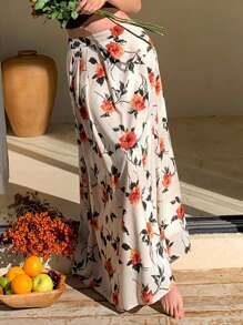 DAZY Damen Lässig Minimalist Alltagskleidung Rock Floral Herbst Röcke