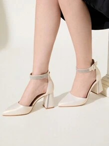 CUCCOO CHICEST Women's White Pointed Toe High Heel Pumps, Elegant For Commuting, Dating, Wedding, Office, Formal Occasions - Apricot - View 9