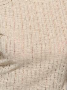 MISSGUIDED High Neck Ribbed Crop Baby Tee Summer Essential Fitted Stretch Knit Basic Top Modern Minimalist Style Versatile Casual Wear Y2K Fashion