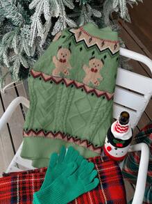 DAZY Women's Round Neck Casual Loose Cartoon Sweater,Fall Women Clothes Christmas,New Year