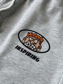 Manfinity EMRG Men's Casual Relaxed Fit Sweatpants, Simple And Fashion, Daily Wear - Grey - View 4