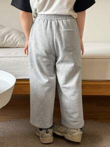 Dazy Kids Young Boy Casual Versatile Solid Color Sweatpants - Grey - View 7