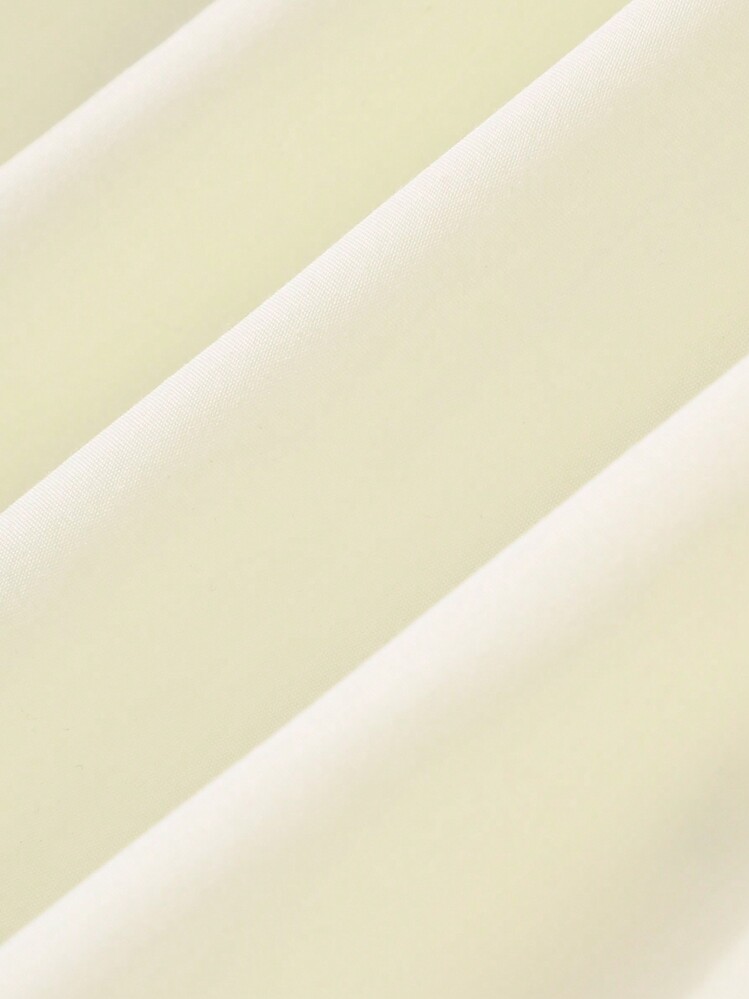 Teen Boy Letter Print Short Sleeve Single-Breasted Shirt And Shorts Casual Set - Apricot - View 3