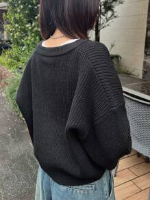 FRIFUL Women's Black Cropped Cardigan With Tie, Spring,Fall Clothes