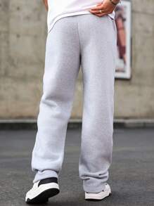 Manfinity CasualCool Men's Minimalist Casual Sweatpants, Suitable For Daily Wear