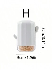 1pc Toothpick Box, Creative Toothpick Dispenser ,Home Toothpick Container, Household Furniture Toothpicks Toothpick Holder Toothpick Bucket,Plastic White(Multiple Styles Available) - White - View 8