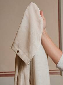 Anewsta Elaire 法式乡村风亚麻叶印花透明女式衬衫