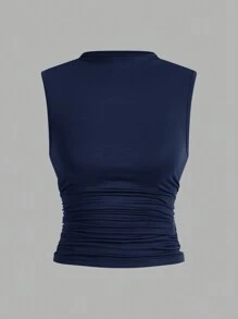 Auralis 3pcs/Set Plus Size Women Slim Fit Sleeveless Basic Camisole Spring To Summer - Navy Blue - View 14