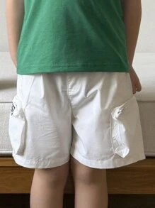 DAZY Quần Short Thời Trang Tối Giản Đơn Giản Hàng Ngày Cho Bé Trai - trắng - Xem 4