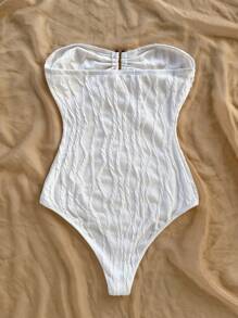 Soleia Women's White Vacation/Music Festival/Bohemian Bodysuit, Suitable For Holiday, Beach, Dating, Afternoon Tea In Spring/Summer For Valentine's Day