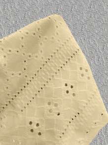 EMERY ROSE 圆领纹理面料腰部收紧 T 恤