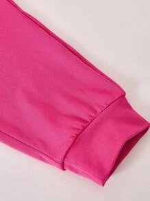 Conjunto de 3 piezas para niñas, blusa de manga larga rosa + top de tirantes + pantalones de chándal, atuendo para vacaciones y actividades al aire libre en verano