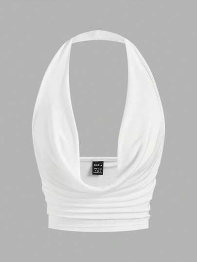 Sweetina 女士圆领无袖短款 Y2K 红色性感上衣，时尚纯色